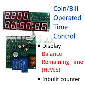 JY Factory TM-30 DC 12V 15A Placa de control de temporizador operada por monedas con contador integrado de 9 dígitos, pantalla de tiempo con recordatorio de balance y función de cero en inglés - Product Image 2