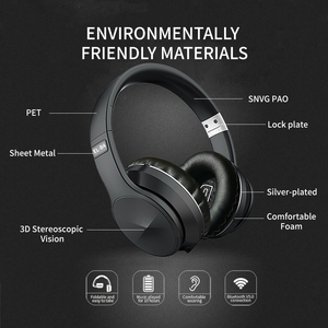 Auriculares Inalámbricos y con Cable B4, Compatibles con Reproducción <span class=keywords><strong>de</strong></span> Tarjetas TF, <span class=keywords><strong>Radio</strong></span> FM Integrada, Auriculares Bluetooth Plegables con Certificación CE, RoHS y FCC - Product Image 2