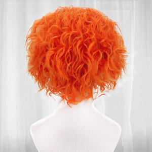 Peluca de Cosplay de Sombrerero Loco de Alicia en el País de las Maravillas, Disfraz de Halloween, Sintética, Encaje Completo, Rizo Rizado, Marrón Claro, Larga, 150% de Densidad - Product Image 4