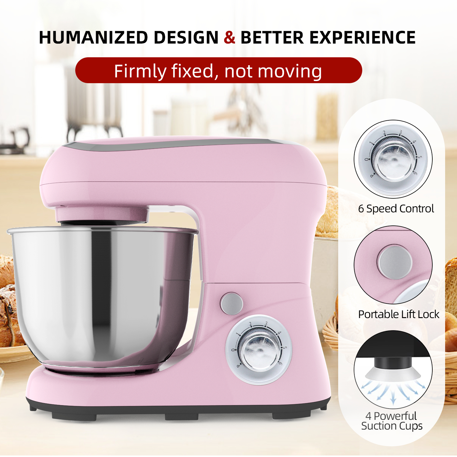 Cheftronic SM-961 1300W 5L Stand Mixer - Versatile & Durable