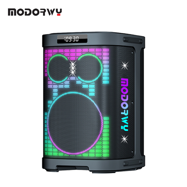 8-Inch Outdoor DJ RGB LED Lighting Party Speaker 120W Wireless for Blue tooth Audio Player with Battery Power Source