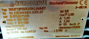 Yeni orijinal hazır WA37 DFT80K4BMGMM07 DİŞLİ Motor I5766 rpmplc Un PLC programlama kontrolörü - Product Image 3