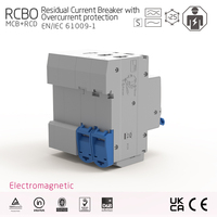 Interruptor Diferencial RCBO 2P 63A, Cobre, Capacidad de Interrupción 10kA, Tipo Electromagnético AC, Uso Industrial y Doméstico