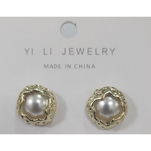 Pendientes de gota cortos de ciruela mexicana para mujer, joyería de moda de plata Bohemia Chic, venta al por mayor, regalo de boda a granel, joyería de perlas - Product Image 1