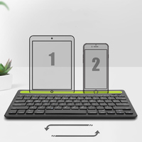 Keyboard nirkabel, untuk multi-perangkat dengan bantalan portabel Slot pemegang ponsel