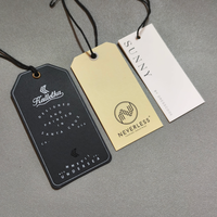 HT25174-Cheap conception personnalisée impression nom Logo papier vêtement étiquette volante étiquettes vêtements étiquettes volantes avec ficelle