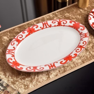 Wholesale Luxury Bone China <b>Dinnerware</b> Set 58pcs Porcelain Plates Ceramic plates for Home Use - Product Image 6