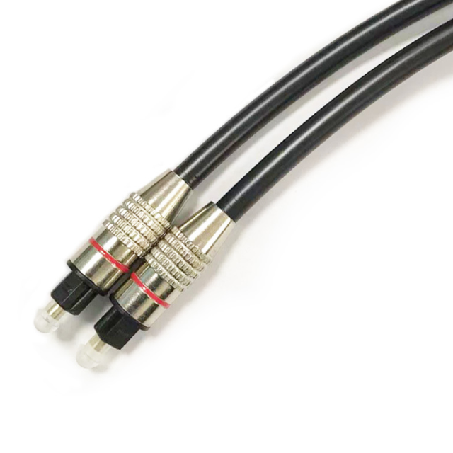 1m 1.5m 2m Factory Toslink to Toslink Adapter Pvc Toslink Optical Cable Gold Tip Male to Male Optical Fiber Audio Cable for DVD