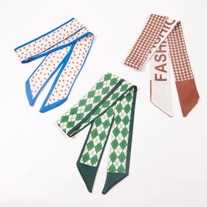Tied Bag Handle <strong>Silk</strong> <strong>Scarf</strong> <strong>Women</strong> Fashion Design Small Skinny Neck <strong>Scarf</strong> for Lady - Product Image 2