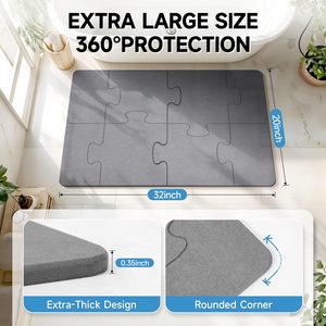 Alfombra <span class=keywords><strong>de</strong></span> baño CF grande <span class=keywords><strong>de</strong></span> 32x20 pulgadas empalmada, alfombrilla <span class=keywords><strong>de</strong></span> <span class=keywords><strong>ducha</strong></span> <span class=keywords><strong>de</strong></span> cocina, alfombrilla <span class=keywords><strong>de</strong></span> baño <span class=keywords><strong>de</strong></span> piedra absorbente antideslizante para secado <span class=keywords><strong>de</strong></span> platos <span class=keywords><strong>de</strong></span> bañera - Product Image 2