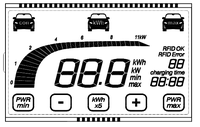 Afficheur à segments HTN 9 chiffres, 5 touches tactiles, I2C 3.3V, rétroéclairage blanc pour chargeur de VE SMS09147