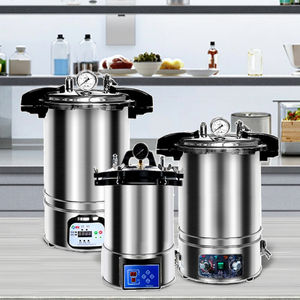 Vaso di sterilizzazione portatile ad alta pressione laboratorio disinfezione cibo in scatola sterilizzatore verticale a vapore che circonda Autoclave - Product Image 4