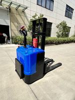 Chariot élévateur électrique Worui pour marché de gros, 1,5 tonne, batterie plomb-acide 48V, usage intérieur, pneus polyuréthane, fourches 1200mm