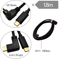 Vergoldetes Metall USB Typ-C Stecker auf Stecker Verlängerungskabel USB 3.1 Winkelstecker mit 5A Schnellladung auf Lager