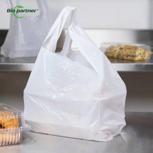 Bolsas de Plástico Resistentes con Asas para Comestibles, Fabricadas en LDPE S2 S3 S4, Blancas, Diseño de Camiseta, Bolsas de Transporte de Mercancía de HDPE/LDPE - Product Image 6