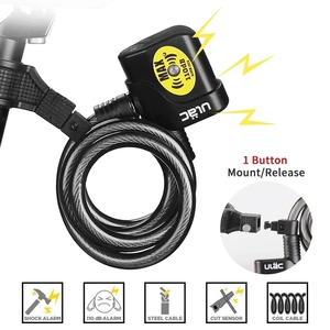 ULAC-candado de alarma para bicicleta, candado de <span class=keywords><strong>Cable</strong></span> de seguridad antirrobo - Product Image 3