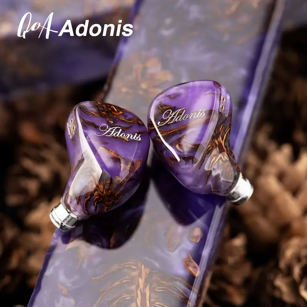 QOA Adonis 1DD+2BA Hybrid Driver Pinecone Resin Shell IEM 3.5+4.4