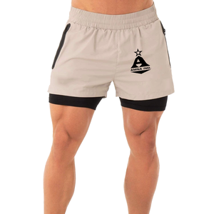 Pantalones cortos de entrenamiento respetuosos con el medio ambiente para hombre, Shorts de Fitness ajustados de Color azul, OEM Nevi - Product Image 6