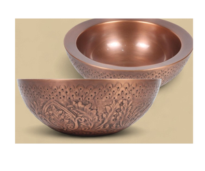 Évier de cuisine de luxe en cuivre, style ferme, avec tablier, fait main, martelé, finition cuivre antique, aspect vintage - Product Image 1