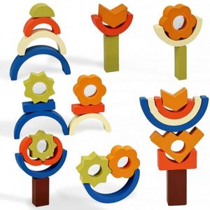 ชุดของเล่นก่อสร้าง STEM แบบคลาสสิก Montessori ชุดตัวต่อไม้และอะคริลิคแบบไม่ต้องใช้หน้าจอ - Product Image 6