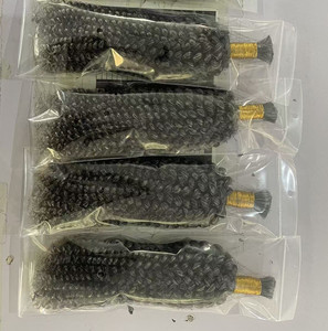 <span class=keywords><strong>Capelli</strong></span> Umani Ricci Afro Grigio Sale <span class=keywords><strong>e</strong></span> Pepe Argento, 10-26 Pollici, 1 Fascio, Senza Trama, Bulk, per Trecce Boho <span class=keywords><strong>e</strong></span> Effetto Bagnato Ondulato - Product Image 5