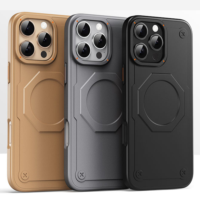 New Arrival Hybrid Shockproof Tough Magnetic Wireless Charging Kickstand Mobile Phone case for iphone 17air Pro Max 15 14 16Plus