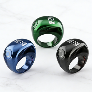 แหวนคิบลา ทับซีห์ ของขวัญสำหรับชาวมุสลิม ควบคุมผ่านแอพ ชาร์จผ่าน USB นาฬิกาปลุกอะซาน ควบคุมผ่านแอพ แหวนสมาร์ททัสบีห์ ซิกร์ - Product Image 1
