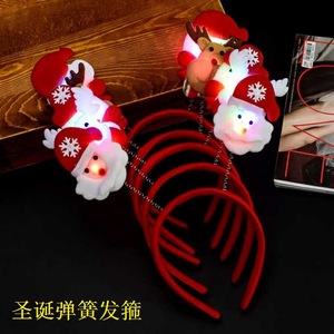 Christmas Decorations Santa <b>Hat</b> Reindeer Antler Headband LED Tree Lights Bulk Fashionable Gift For Christmas Party - Product Image 5