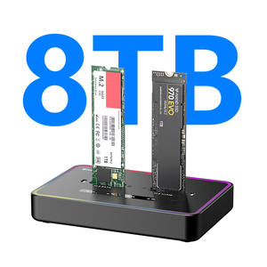 M2 SSD Case Dock Station M2 Duplicator Cloner Dual Bay Offline <span class=keywords><strong>USB</strong></span> A <span class=keywords><strong>USB</strong></span> <span class=keywords><strong>C</strong></span> à M2 NVME SATA SSD Enclosure Docking Station - Product Image 1
