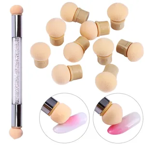 Sponge Heads Replacement Nails Art Gel Polish Color Gradient Brush Glitter Powder Dotting <b>Pen</b> For Manicure Accessories Tools - Product Image 1