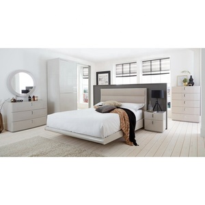 Commode à 6 tiroirs NOVA en laque blanche, meuble haut pour salon - Product Image 4