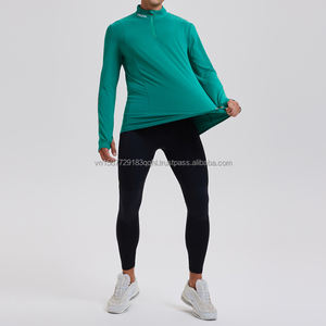 Conjunto Deportivo Unisex Otoño Invierno 2026, Manga Larga, Media Cremallera, Estampado, Secado Rápido, Transpirable, Top Ajustado, Pantalones Ajustados, para Entrenamiento y Running - Product Image 2