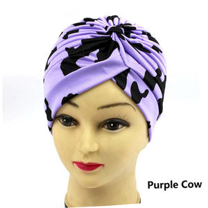 Casquette de <span class=keywords><strong>chimiothérapie</strong></span> femmes musulmanes bas chapeau Bandanas plissé impression Turban été couvre-chef écharpe - Product Image 2