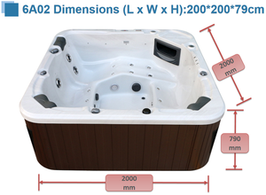 Spa Whirlpool extérieur en acrylique Balboa, bain à remous de luxe, piscine de massage extérieure, <span class=keywords><strong>jacuzzi</strong></span> extérieur - Product Image 6