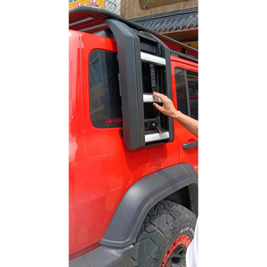 חלקי חילוף אלומיניום שחור בצד סולם אוניברסלי צלב בר מדף גג עם מנעול עבור טנק 300 - Product Image 5