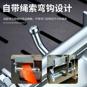 Niu Xiang Heavy Duty Steel Rope Tensioner 5.73mm Universal Car Fitment Hook Type Tie <b>Down</b> - Product Image 5