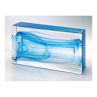 Bleu ciel verre Mattone artisanat fait à la main âme blanc blocs de verre briques cristal clair thermofusible verre brique bloc fournisseurs à vendre