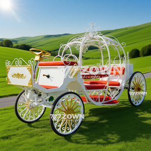 Carruaje de caballos de calabaza de cuento de hadas de Cenicienta para parques de atracciones de boda Transporte especial para parques de ceremonia - Product Image 2