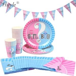Suministros de fiesta para Baby Shower, <span class=keywords><strong>Kit</strong></span> de vajilla para decoración de fiesta, detalles de género, recuerdos, SPT100 - Product Image 1