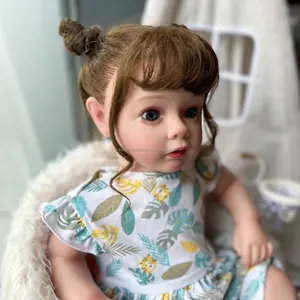 신생아 아기 인형 Reborn보이는 정맥과 부드러운 껴안는 몸 실물 같은 3D 피부 소녀를위한 수제 인형 아기 인형