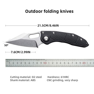 Couteau pliant tactique Mh Stitch D2 Blade, personnalisable OEM, manche ABS, stock US, livraison en 3 jours - Product Image 6