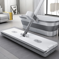 Ensemble de serpillères mains libres au design créatif, en alliage d'aluminium, haute absorption d'eau, fournitures domestiques personnalisées, directement de l'usine