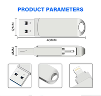 Clé USB KDATA en métal rotative à 360 degrés avec logo personnalisé OTG USB 2.0 3.0, 32 Go, 64 Go, 128 Go, 256 Go