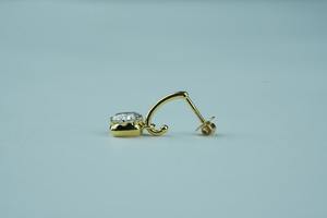 Boucles d'oreilles en or blanc et or rose plaqué 18 carats/14 carats avec diamants certifiés IGI, style tendance pour les mariages, les fêtes et les cadeaux - Product Image 3