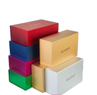 Emballage en carton de luxe écologique, 50 pièces, boîte magnétique jaune, pliable et personnalisée, nouveau Design A4 A5 A6