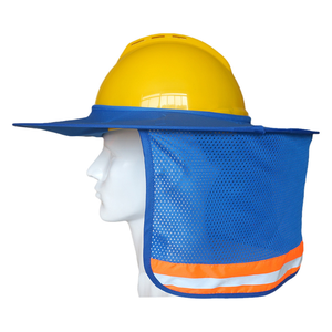 2024 casque <span class=keywords><strong>de</strong></span> sécurité extérieur avec mailles à bord complet bande réfléchissante cou visage ombre pour l'été travail-soleil <span class=keywords><strong>voile</strong></span> dur chapeau - Product Image 2