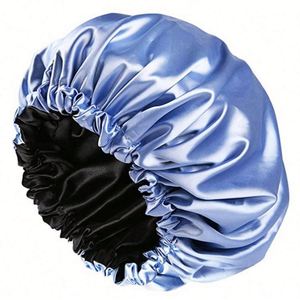 Bonnets en soie réglables à double couche et bandeaux pour cheveux, bonnets de nuit en satin pour femmes - Product Image 1