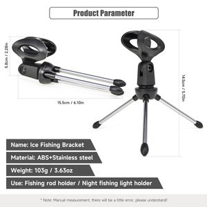 OEM Petit <span class=keywords><strong>support</strong></span> de pêche sur glace à trois pattes <span class=keywords><strong>Support</strong></span> de canne à pêche sur glace portable Petit <span class=keywords><strong>support</strong></span> de canne à pêche léger réglable - Product Image 2