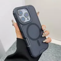 Coque de téléphone antichoc couleur néon pour iPhone 17 16 Pro Max 14 15 Pro 13 11 12, compatible charge sans fil, protection givrée