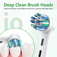 Kepala Sikat Gigi Pengganti Kompatibel dengan Oral B, Kepala Sikat Pengganti untuk Seri IO 2, 3~10, Bahan Food Grade untuk Penggunaan di Rumah